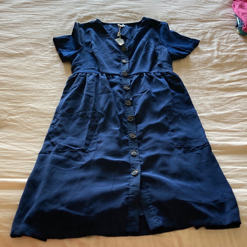 Pinkblush Navy Blue Casual Dress